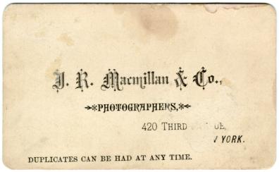 back of CDV